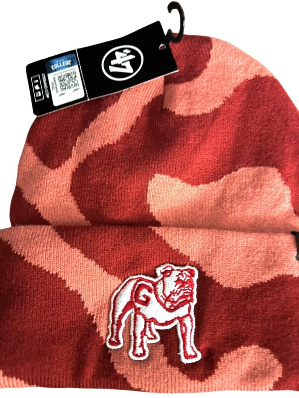 NWT Georgia Bulldogs Freeform 47 Cuff Knit Beanie Hat Island Red OS